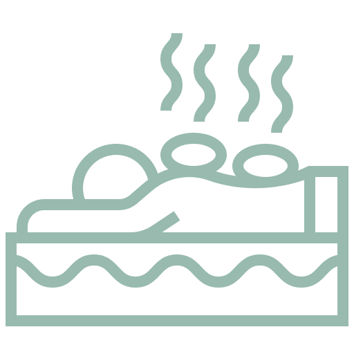 Spa relaxation symbol with steam waves
