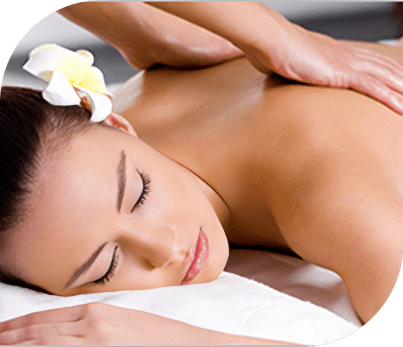 A person receiving a relaxing massage at a spa