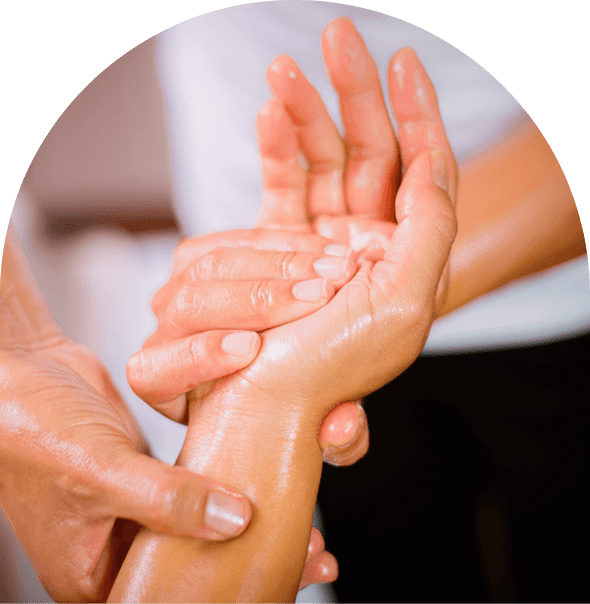 Relaxing hand massage treatment