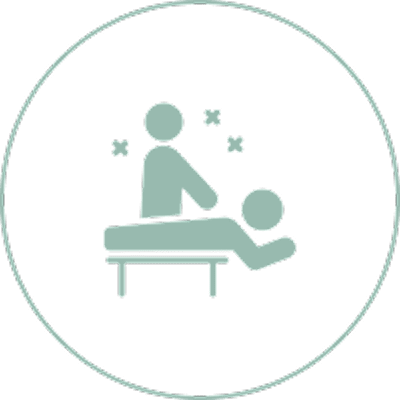 Simple massage illustration in circle